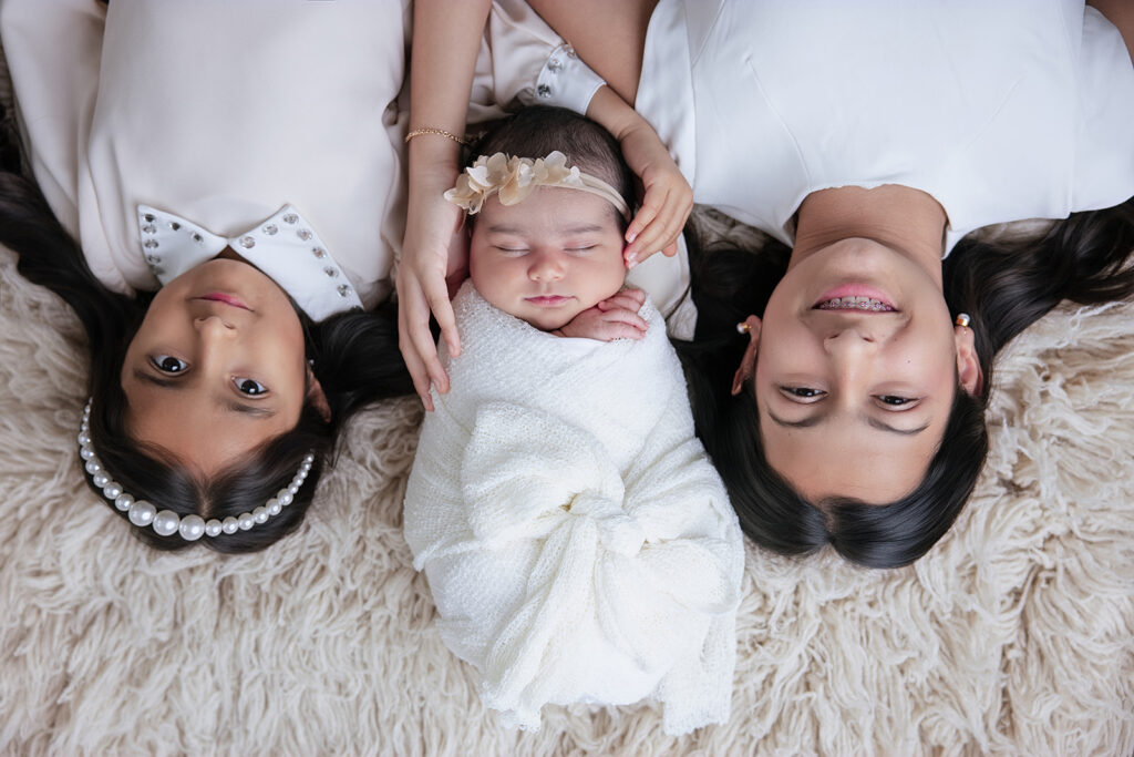 Newborn photography in San Ramon featuring baby Leela and her family