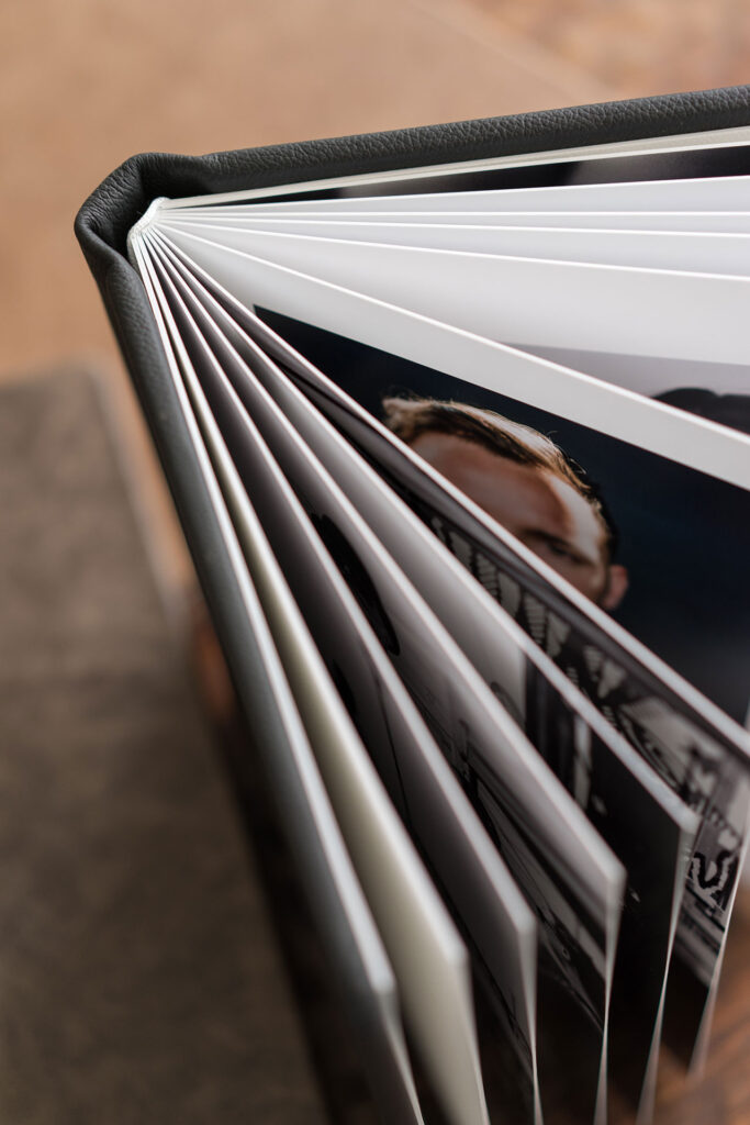 Heirloom photo album with professionally printed pages